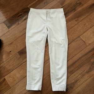 H&M Cream/Tan Cropped Slim Fit Dress Pants